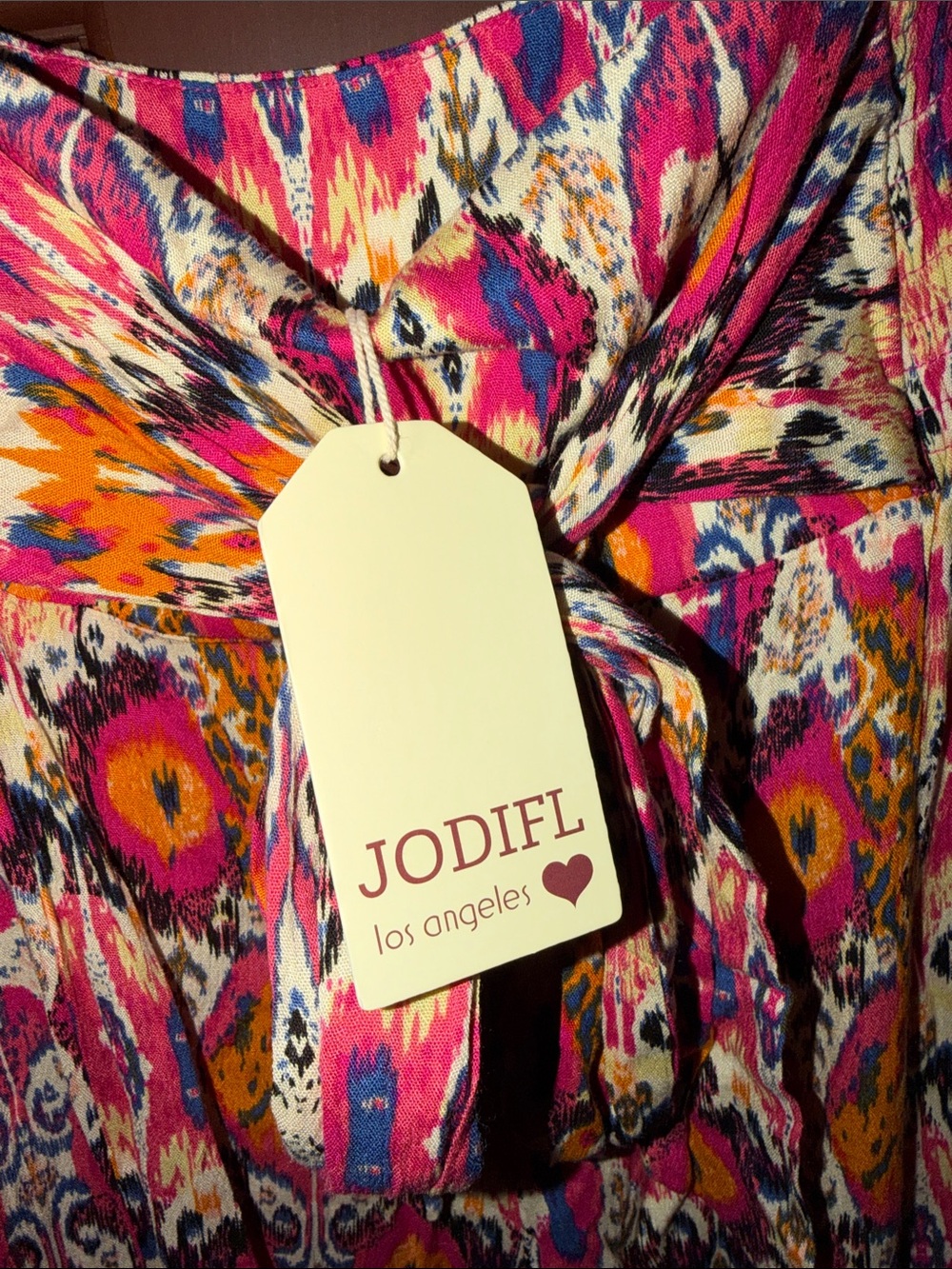 Vibrant Pink & Orange Printed Maxi Skirt - Picture 6 of 8